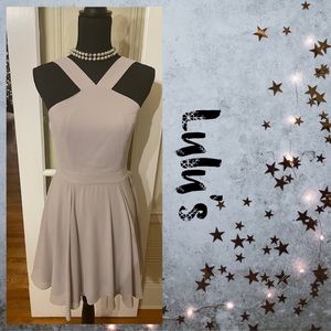 Lulu's light grey party dress size small (2-4)
